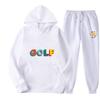 Golf LEFEUR Small Print Men's and Women's Long-sleeved Sweater Set Trendy Hooded Ins Style Casual Sports Suit