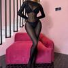 Lace Pantyhose Open Crotch Women Sexy Lingerie Bodystocking Bandage Transparent BDSM Women's Fishnet Bodysuit Full Body Stocking