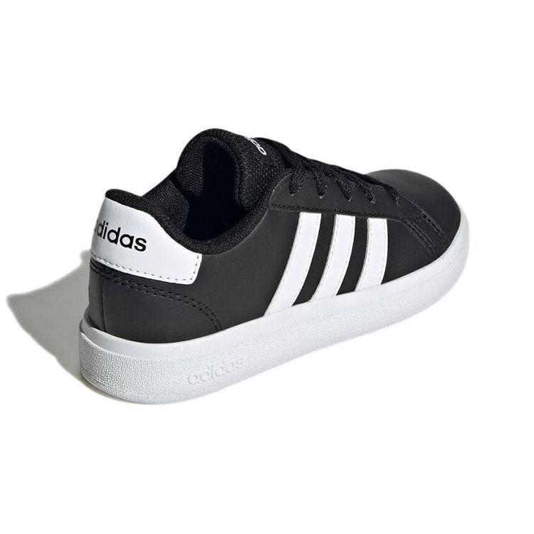 adidas Grand Court 2.0 J Black White Kids Sneakers Core-Black Cloud-White GW6503