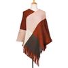 Women Long Tassel Winter Wool Blend Soft Warm Scarf Wrap Shawl Plaid Scarf