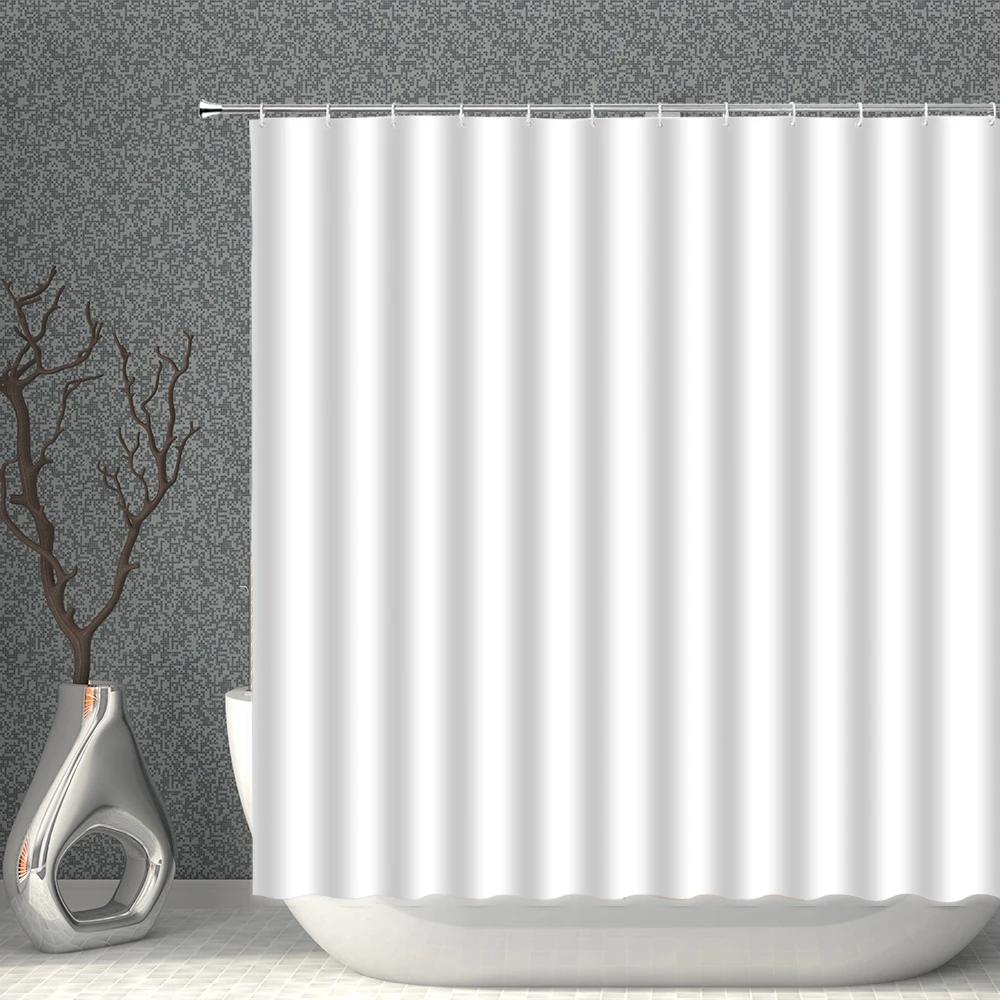 

Pure White Grey Polyester Fabric Shower Curtains Black Blue Yellow Gradient Purple Waterproof Bath Curtain For Bathroom Decor W60H190(CM)-1 Pcs