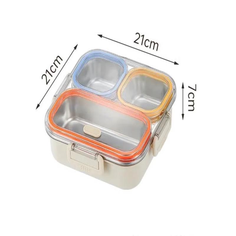 

Stainless Steel Divided Microwavable Bento Box