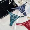Mesh Hollow Lace Floral Panties Low Waist Thin Belt Thong Lace Underpants  Valentine's Day Gift