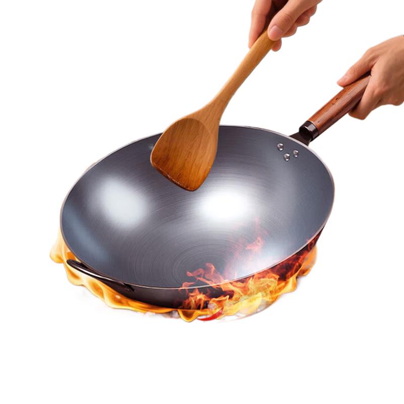 

Zhangqiu Old-Style Seasoned Blue Roasted Iron Wok 40cm