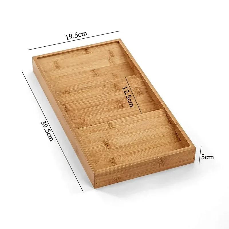 

Деревянная бамбуковая 3-ярусная полка, настольная подставка для специй для организации и хранения на кухне, ящик для хранения