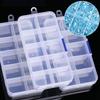 1PC Transparent Plastic Storage Box 10/15/24 Grid Portable Organizer Case Detachable Adjustable Jewelry Storage Nail Art Box ZYF