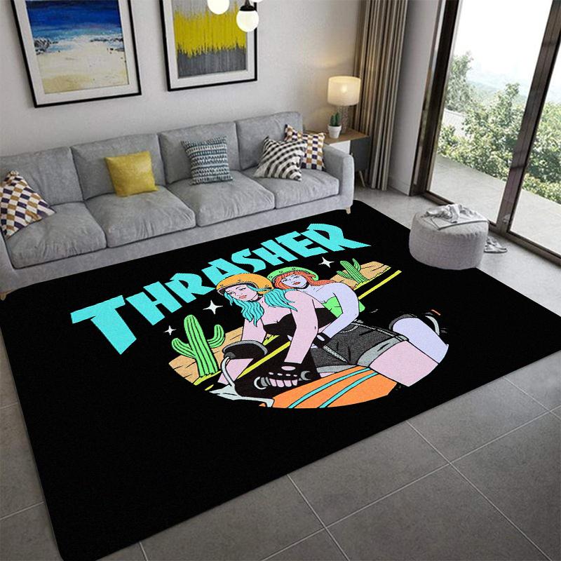 T-thrush Printed Carpet Fashion Yoga Mat Non-Slip Carpet Bedroom Decoration Outdoor Carpet Bedroom Birthday Gift