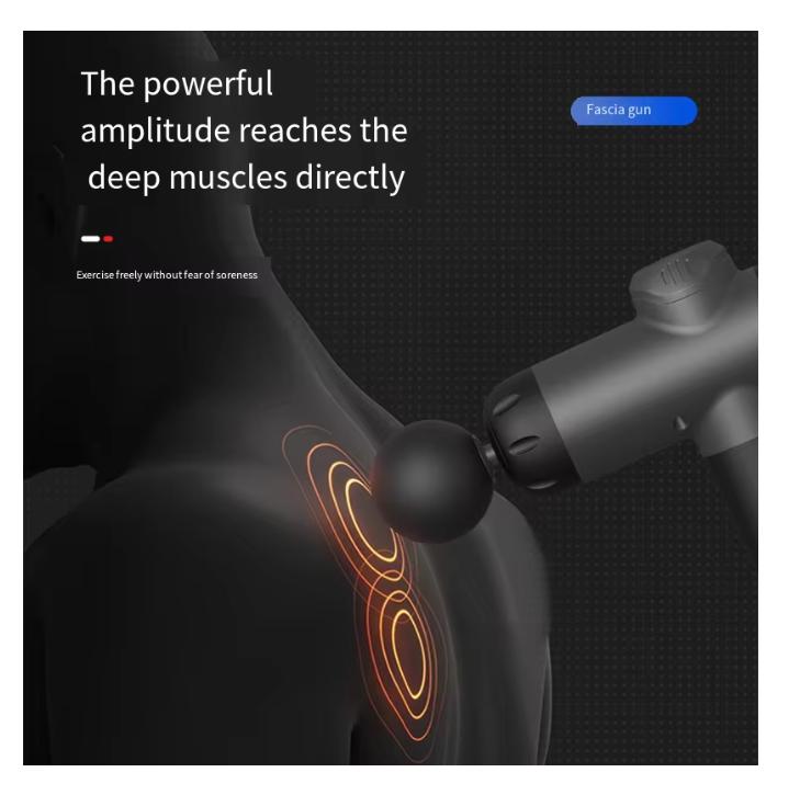 Fitness Massage Gun Fascia Deep Muscle Relax Body Neck Massager Electric Fitness Equipment Noise Reduction Christmas Gift