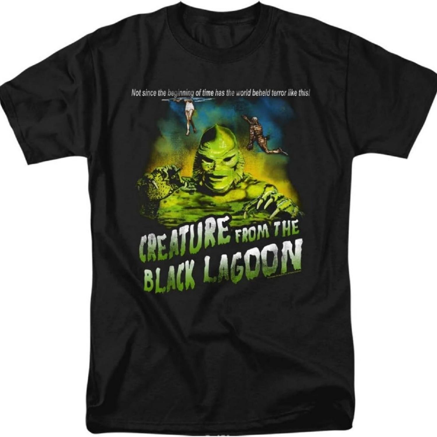 A&E Designs Футболка Существо из Черной лагуны Слоган Черная футболка S