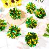 24Pcs Cheer Pom Pom Keychain Cheering Keyring Charm Foil Keychain Cheerleader Gift Plastic Pom Cheer Camp Gift