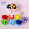 Pompon Color Matching Montessori Fine Motor Skills Aid for Toddlers