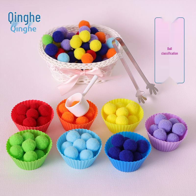 

Pompon Color Matching Montessori Fine Motor Skills Aid for Toddlers