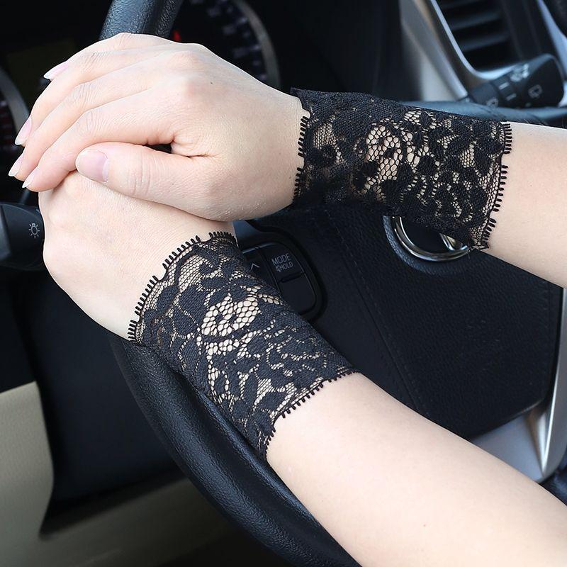 Scar Covering Tattoo Tattoo Sun Protection Female Lace Lace Wristband Decorative Cuff Thin Short Driving High Elastic Wristband