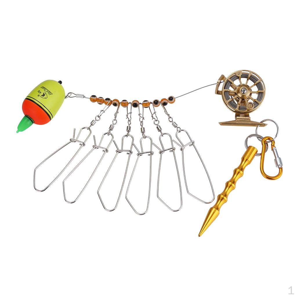 

Fishing Lock Loop 6 Snaps With Reel золотий