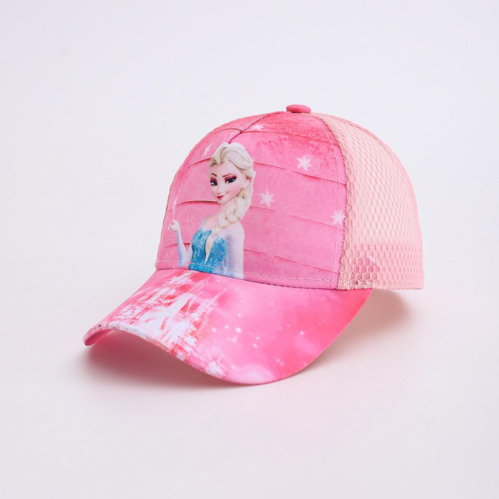 Children's Princess Cartoon Print Baseball Cap, High-Quality Mesh Hat, Summer Style Boys' and Girls' Baseball Caps