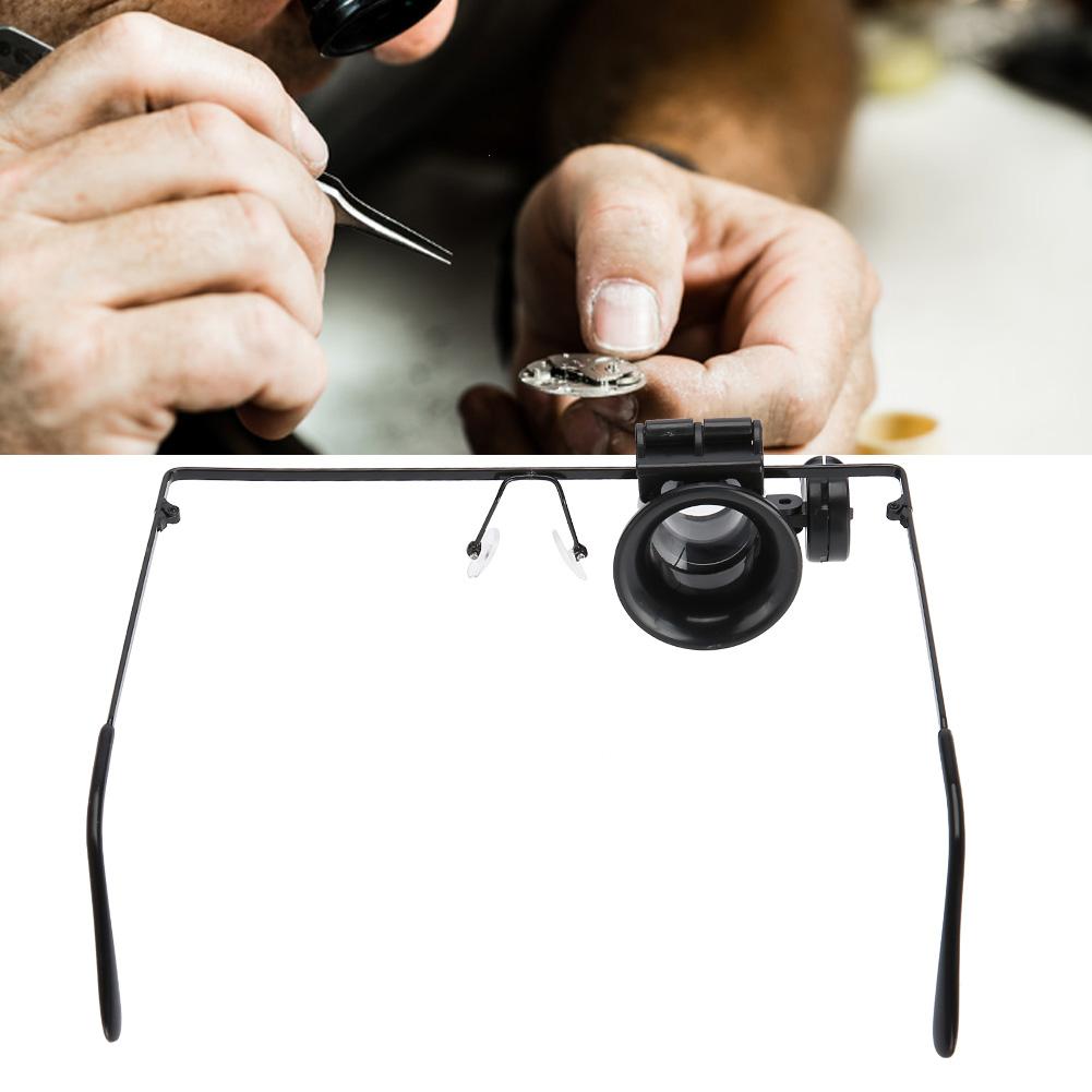 Watch Repair Tool 20X Magnifying Glass Jewelry Accessory Magnifier With LED Light