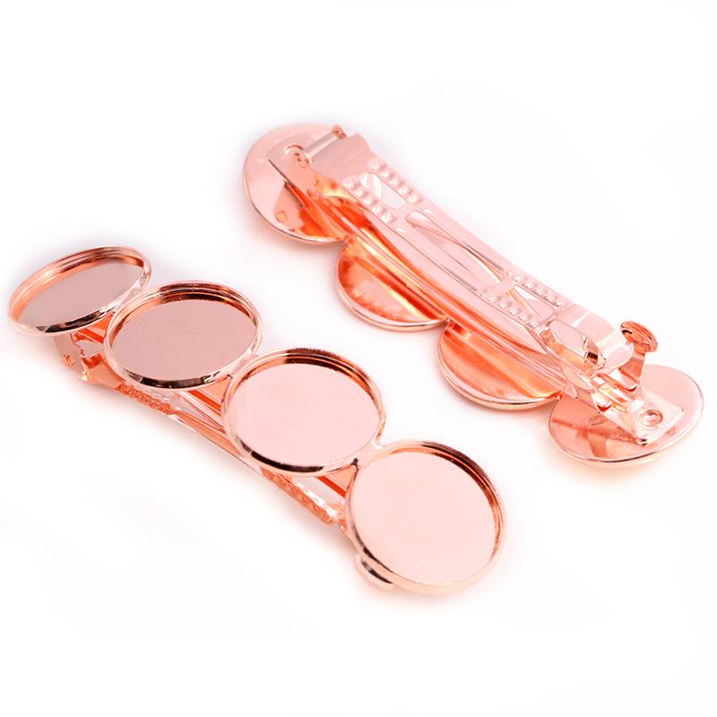 5pcs 12mm 20mm with 4 cameo High Quality Silver Plated / Bronze Gold Plated Copper Material Hairpin Hair Clips Hairpin Setting