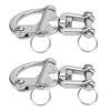 2PCS Snap Shackle 316 Stainless Steel Quick Release High Strength Universal for Sailboat Rigging 87mm