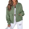 Women's Casual Neck Long Sleeve Jacket Casual Pocket Coat