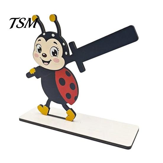 Sturdy Paper Roll Stand Funny Animals Wooden Toilet Holder, 3D Animal Bathroom Decor, Cute Cartoon Solid Wood Tissue Rack Free Standing for Home, Fun