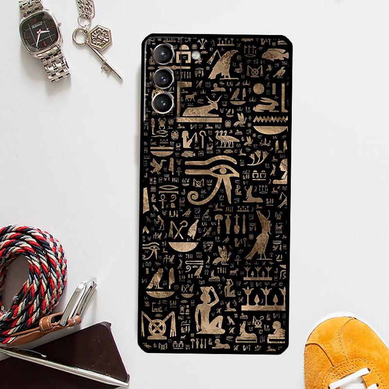 Sacred Eye of Horus Egypt Fresco Case For Samsung Galaxy S25 Ultra S20 S21 S22 S23 Plus S24 Ultra S9 S10 S25 FE Cover Coque