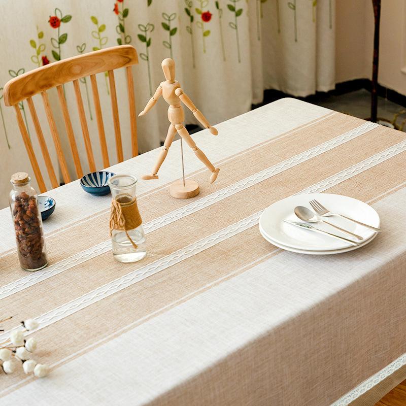 Henggang Waterproof Tablecloth Household Cotton And Linen Dining Table Cloth Anti-Penetration Table Mat Book Tablecloth Cover Towel