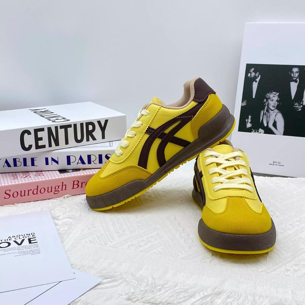 2025 Spring Thick-soled Flat-soled Forrest Gump Shoes New German Training Shoes Versatile Sports and Leisure Popular Small White Board Shoes Women's