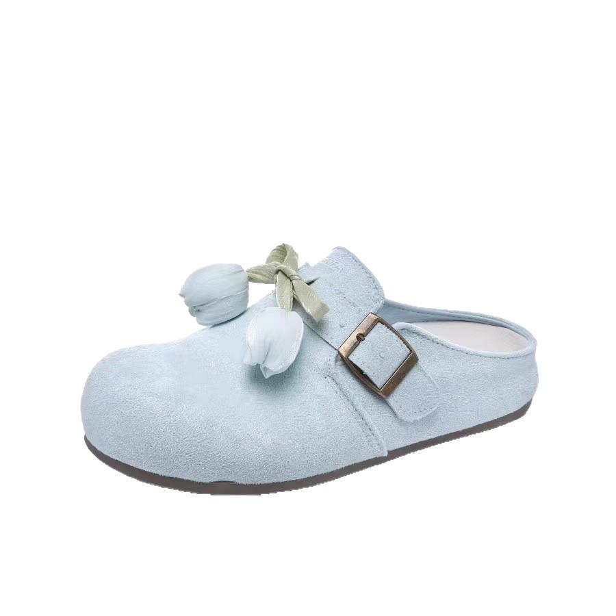 Med kjol tjocksulade super väska huvud haltofflor dam sommar 2025 nya mångsidiga skor med en pedal coola tofflor