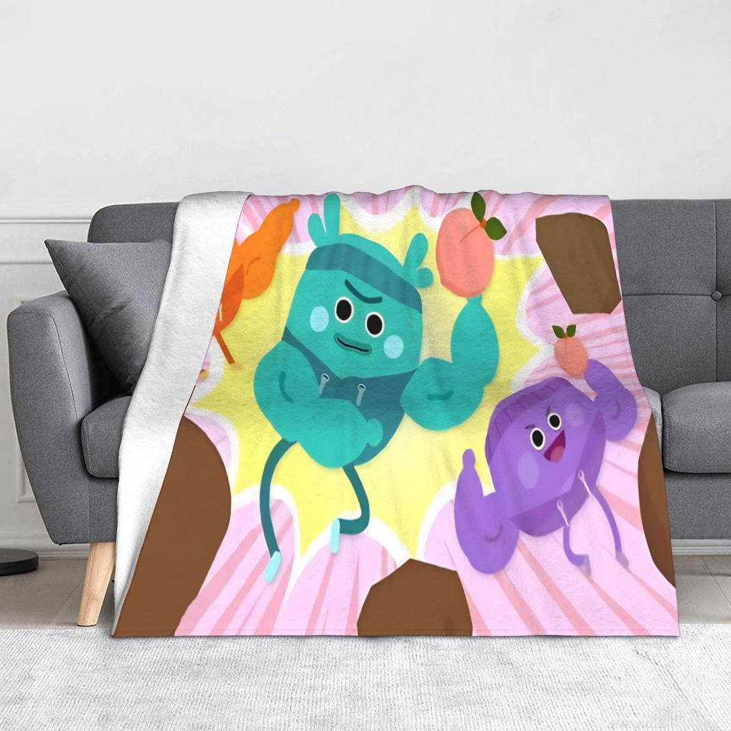 Bumble Nums Cartoon Blankets Flannel Autumn/Winter  Multi-function Soft Throw Blanket for Sofa Travel Quilt