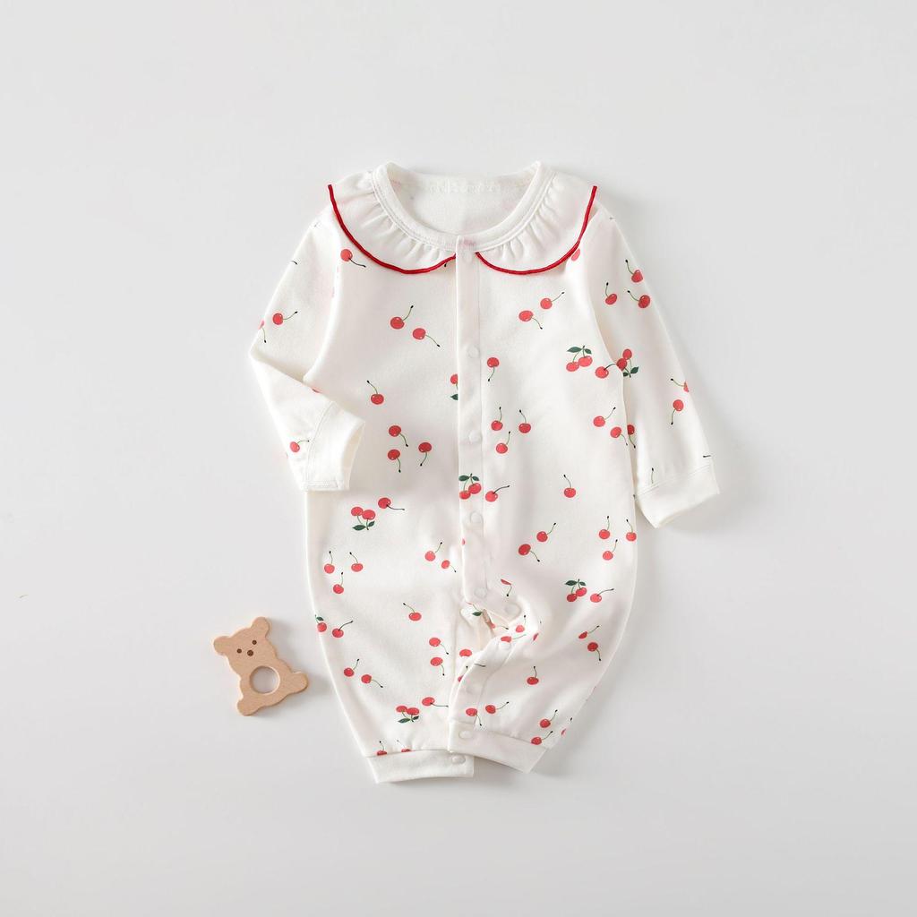 Pure Cotton Baby Romper: Spring/Autumn, Snap Crotch, Unisex, Class A