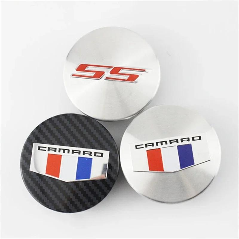 4PCS 68mm Car Wheel Center Covers Emblem for CAMARO SS Logo Corvette ABS Auto Styling Tires Hub Caps Decoration