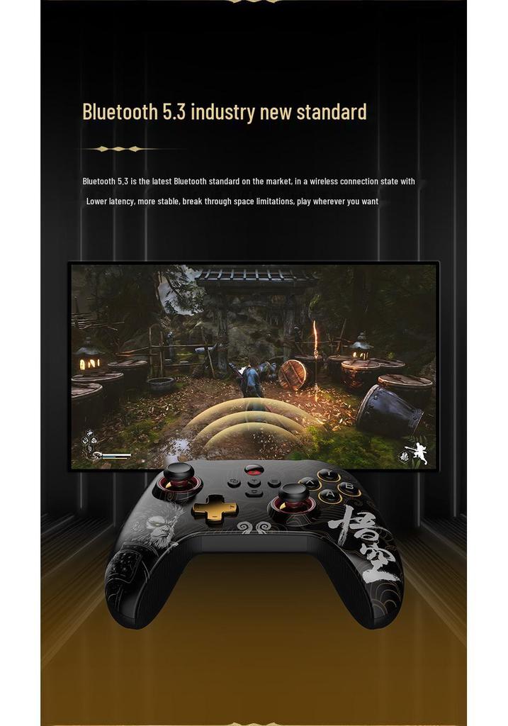 Black Goku Wireless Game Controller for iOS/Android/Switch/PC - Z03DP Hall Effect Joystick