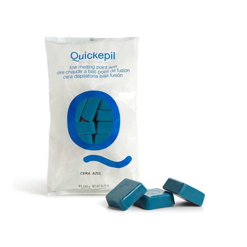 Quickepil Harter Streifenloser Wachs zur Haarentfernung 1 kg Blau