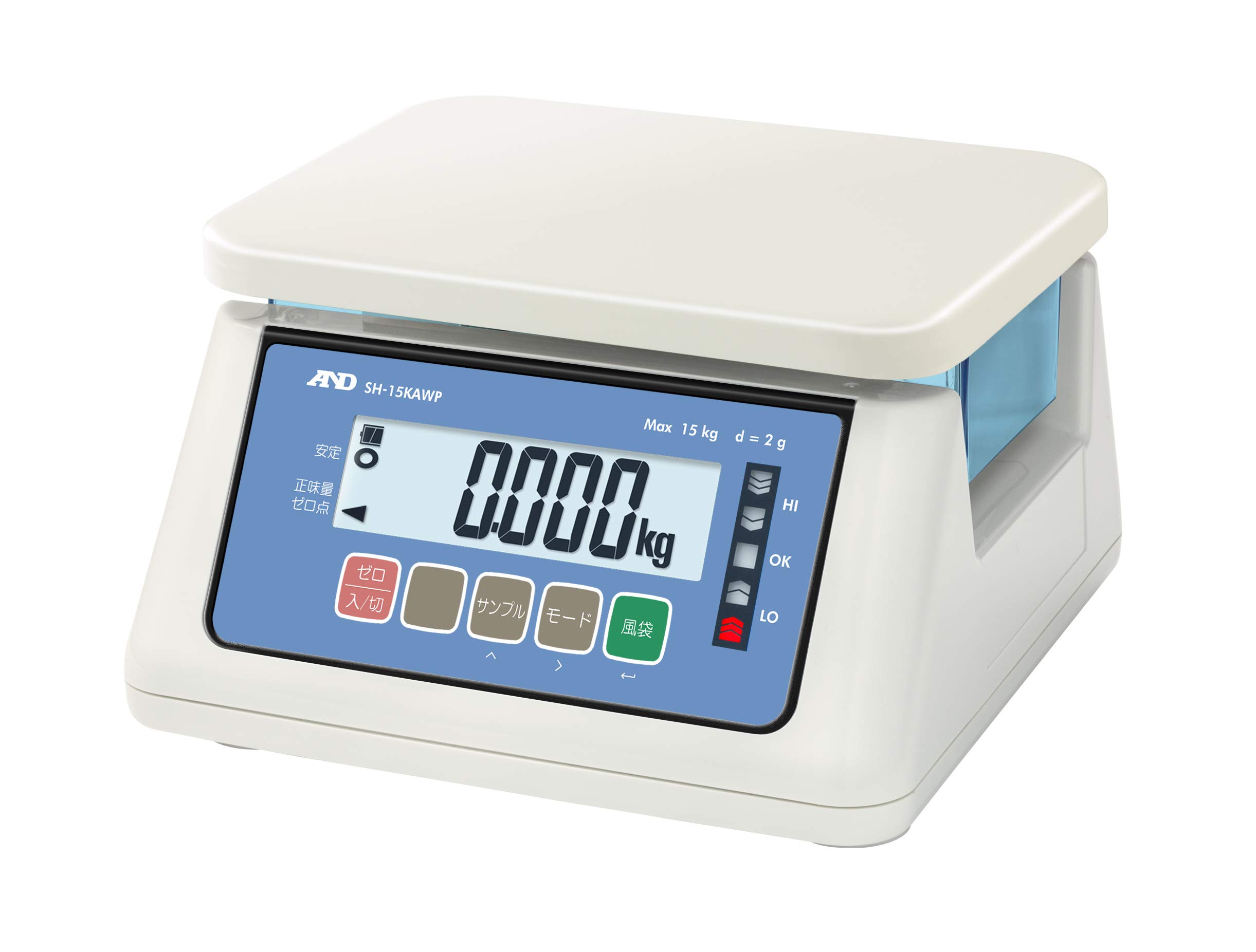 

dustproof and waterproof digital scale A&D SH15KAWP-JA белый