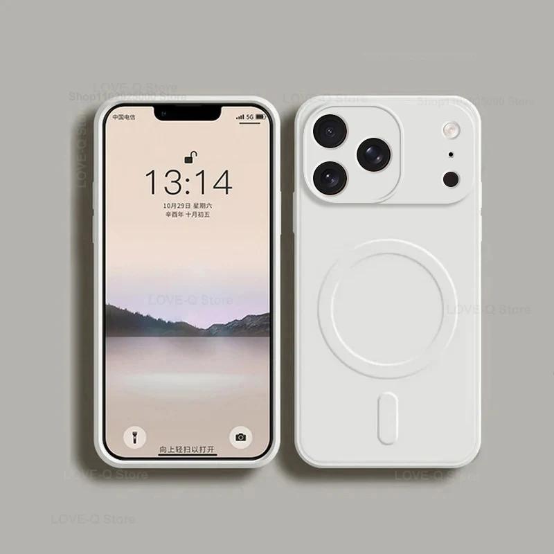 For Magsafe Liquid Silicone Phone Case For iPhone 17 Pro Max 16 15 14 Plus 12 13 Mini Air Magnetic Wireless Charge Soft Cover