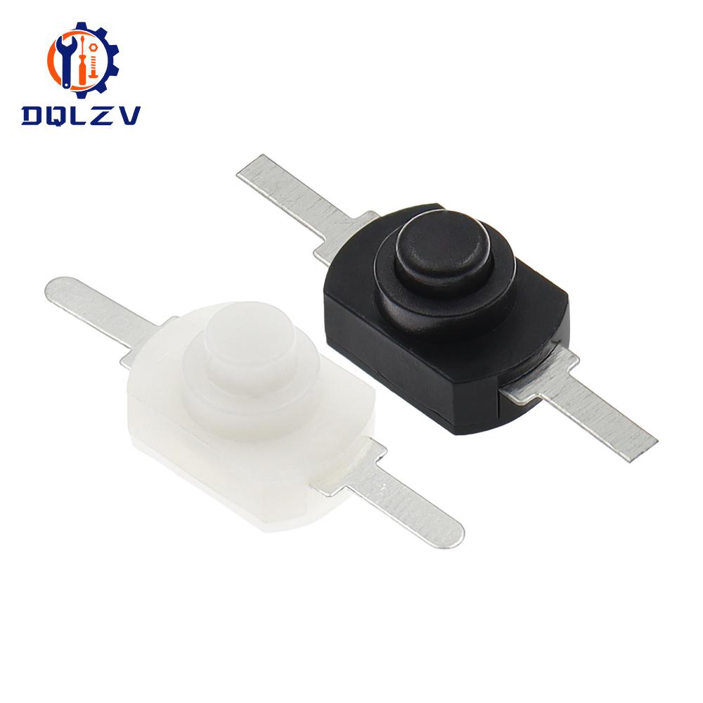Flashlight switch 12*8MM Mini Push Button Switch On Off 1208YD Self Locking For Electric Torch DC 30V 1A Black White