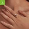 50 Points Moissanite Ring Romantic Wedding Ring, Classic Sparkling 925 Sterling Silver Ring Jewelry Msr040