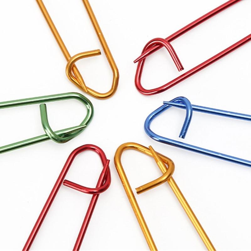 6 Pieces Aluminum Yarn Stitches Holder Knitting Stitches Holders Crochet Hooks Stitches Holder Knitting Accessories