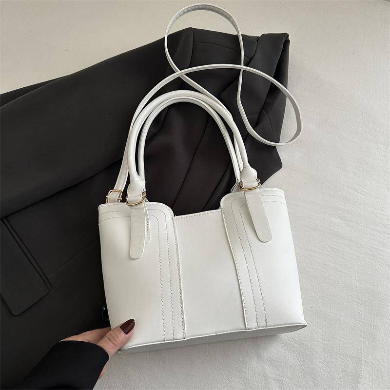 pring new textured fashion shoulder bag large capacity simple casual handbag