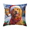 45X45Cm Christmas Themed Animals Pillowcase Bedroom Cushion Cover 100% Polyester Living Room Cushion Pillowcase Home Decor