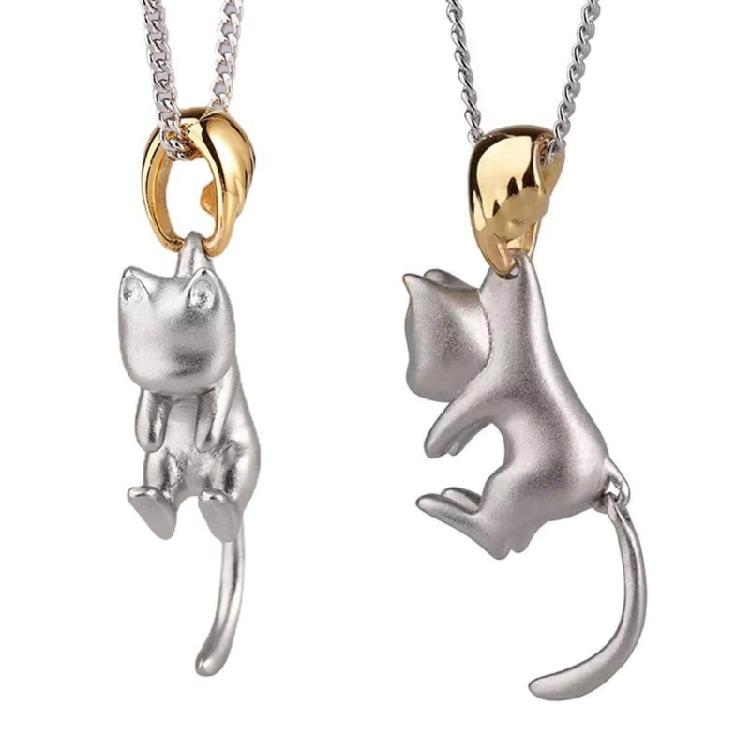 Collana girocollo con ciondolo gatto Gioielli animali carini Semplice catena per clavicola