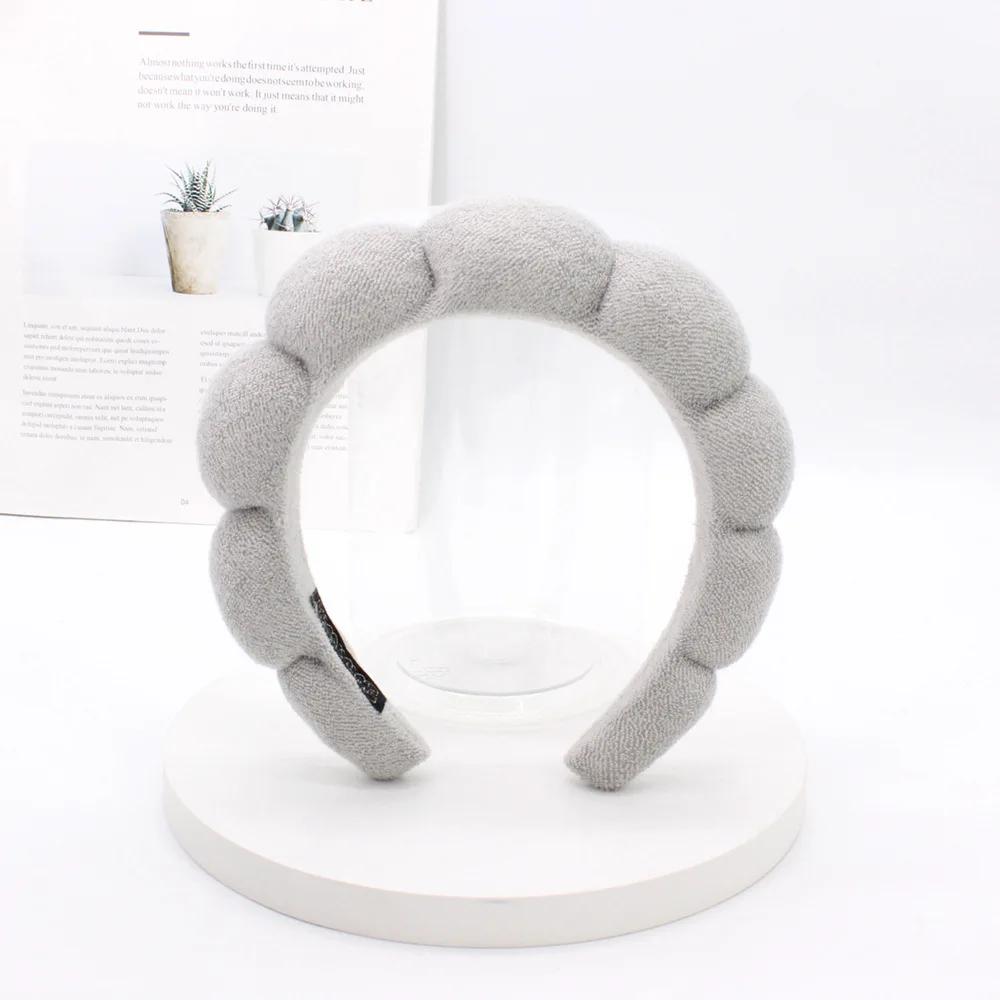Femmes Filles Éponge Co Spa Maquillage Bulle Bandeau Éponge Bouffant Rétro Bandes Cheveux Doux Bandeau Couvre-chef
