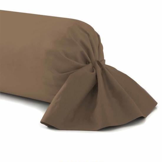 DUBLANC Taie De Traversin 45x185cm TAUPE.