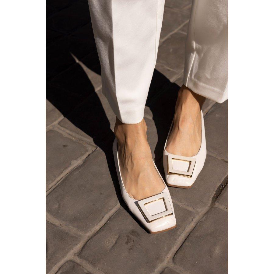 Pantofi plati de dama din piele naturala