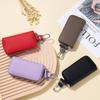 Genuine Leather Multifunctional Zipper Lock Car Key Case