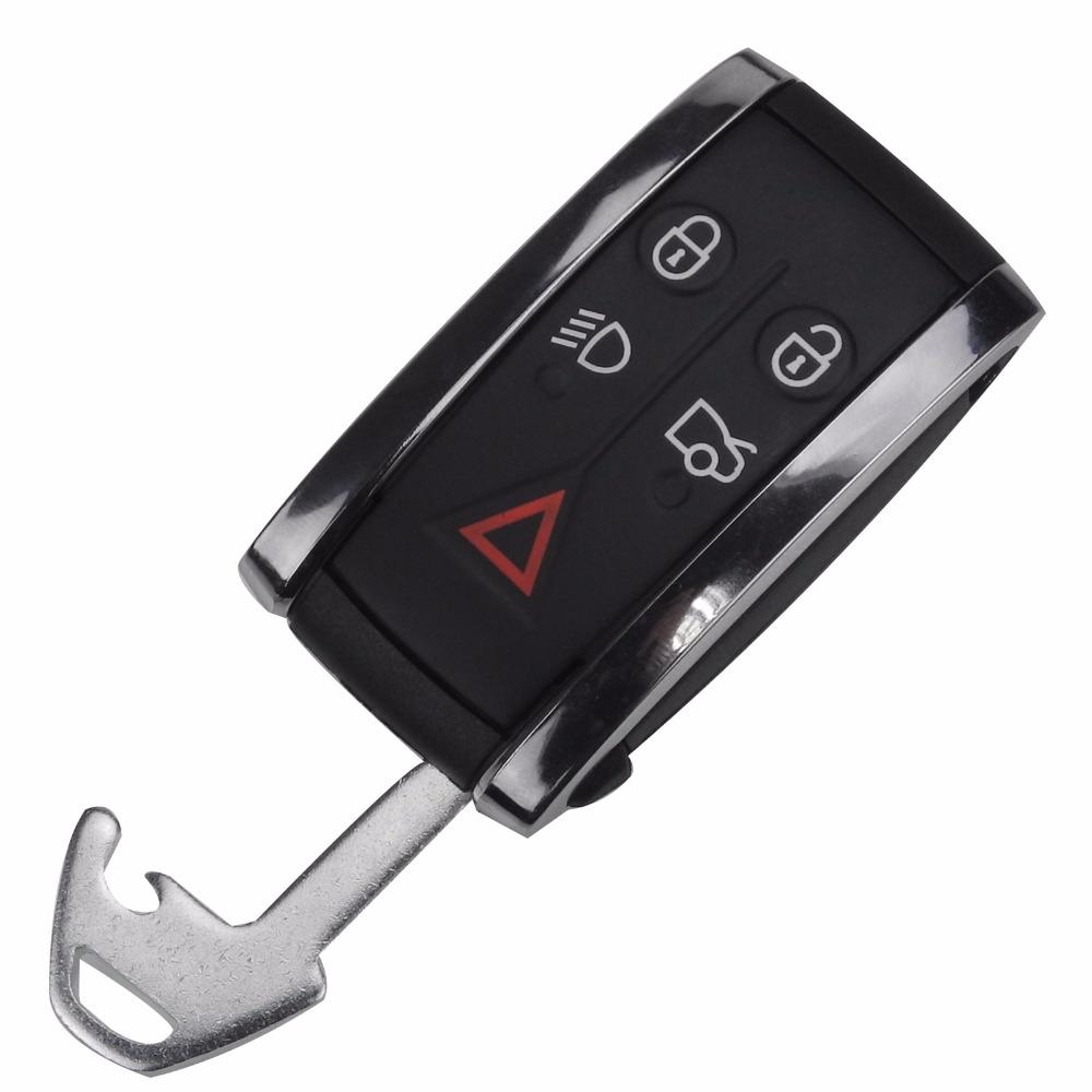 

jingyuqin 5 кнопок дистанционного ключа чехол чехол для Jaguar X XF XK XKR новый смарт-брелок Prox чехол корпус + лезвие морская ракушка