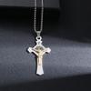 Saint St. Benedict Jesus Cross Pendant Necklace Men and Women Religious Christian Catholic Amulet Stainless Steel Jewelry
