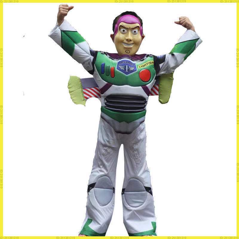 Toy Story Buzz Lightyear Cosplay Costume Kids Astronaut Jumpsuit With Wings Mask Bodysuit Halloween Christmas Party Gift