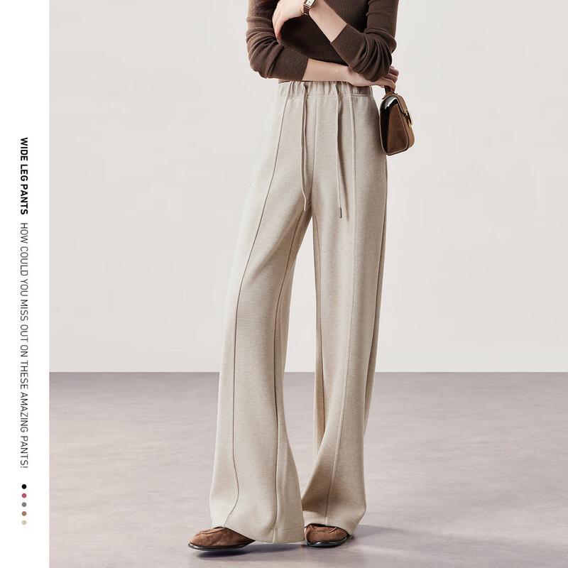 HSTYLE Women's Flowy High-Waisted Wide-Leg Pants