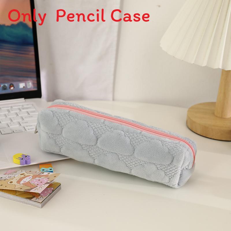 Cute Plush Pencil Case With Large Capacity For Students And Office Use